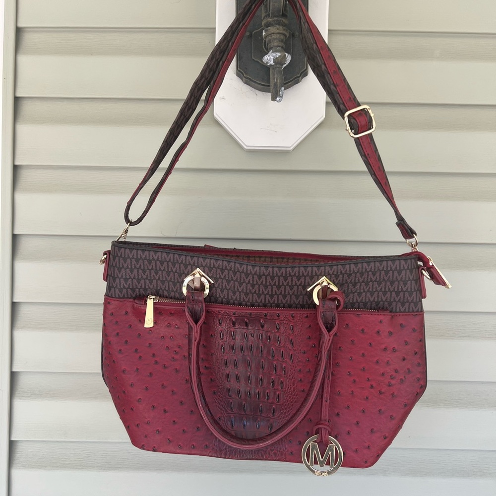 MKF Collection Grace Signature and Croc Embossed Tote Handbag by Mia K.